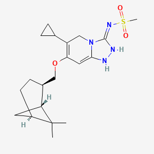 N-(6-cyclopropyl-7-(((1R,2R,5R)-6,6-dimethylbicyclo[3.1.1]heptan-2-yl)methoxy)-1H-4l4-[1,2,4]triazolo[4,3-a]pyridin-3-yl)methanesulfonamide