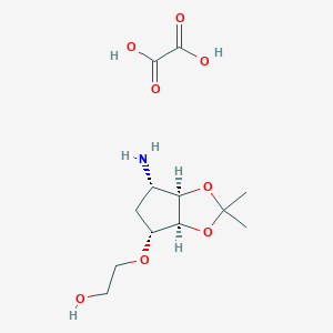 2-(((3aS,4R,6S,6aR)-6-amino-2,2-dimethyltetrahydro-3aH-cyclopenta[d][1,3]dioxol-4-yl)oxy)ethanol oxalate