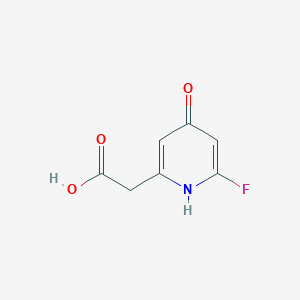 molecular formula C7H6FNO3 B14860066 2-Fluoro-4-hydroxypyridine-6-acetic acid CAS No. 1393534-11-6