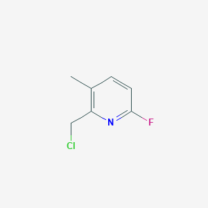 molecular formula C7H7ClFN B14860087 2-(Chloromethyl)-6-fluoro-3-methylpyridine 