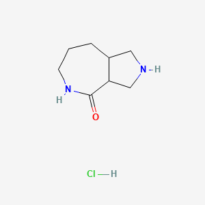 molecular formula C8H15ClN2O B1486009 Octahydropyrrolo[3,4-c]azepin-4(1H)-one hydrochloride CAS No. 2206824-04-4