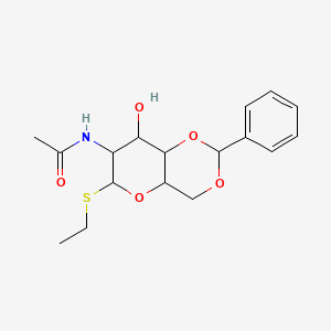 N-[6-(ethylsulfanyl)-8-hydroxy-2-phenylhexahydropyrano[3,2-d][1,3]dioxin-7-yl]acetamide