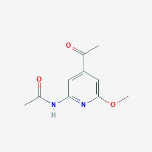 molecular formula C10H12N2O3 B14860099 N-(4-Acetyl-6-methoxypyridin-2-YL)acetamide 