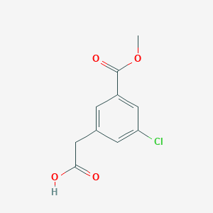 molecular formula C10H9ClO4 B14860105 [3-Chloro-5-(methoxycarbonyl)phenyl]acetic acid 