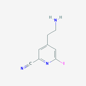 4-(2-Aminoethyl)-6-iodopyridine-2-carbonitrile