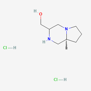 molecular formula C9H20Cl2N2O B1486013 [(8AS)-8a-methyloctahydropyrrolo[1,2-a]pyrazin-3-yl]methanol dihydrochloride CAS No. 2197190-08-0