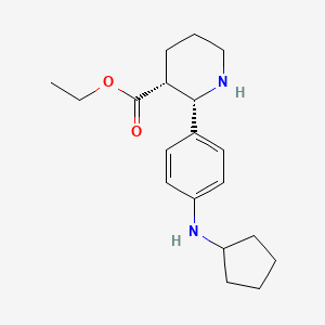 (2S,3R)-ethyl 2-(4-(cyclopentylamino)phenyl)piperidine-3-carboxylate