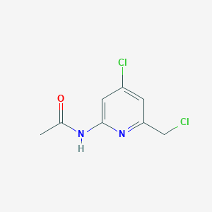 molecular formula C8H8Cl2N2O B14860168 N-(4-Chloro-6-(chloromethyl)pyridin-2-yl)acetamide 