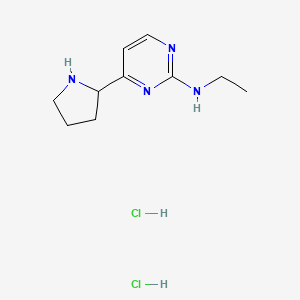 molecular formula C10H18Cl2N4 B1486018 N-Ethyl-4-(2-pyrrolidinyl)-2-pyrimidinamine dihydrochloride CAS No. 2203842-67-3