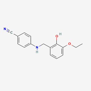 4-[(3-Ethoxy-2-hydroxybenzyl)amino]benzonitrile