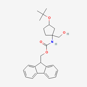 9H-fluoren-9-ylmethyl N-[1-(hydroxymethyl)-3-[(2-methylpropan-2-yl)oxy]cyclopentyl]carbamate