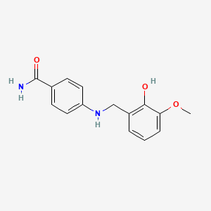 4-[(2-Hydroxy-3-methoxybenzyl)amino]benzamide