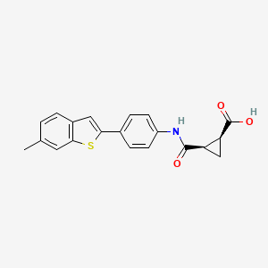 (1S,2R)-2-{[4-(6-methyl-1-benzothiophen-2-yl)anilino]carbonyl}cyclopropanecarboxylic acid