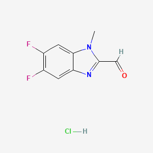 5,6-Difluoro-1-methyl-1H-benzimidazole-2-carbaldehyde hydrochloride