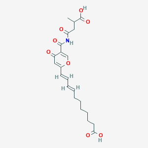 (8E,10E)-11-(5-((3-Carboxybutanoyl)carbamoyl)-4-oxo-4H-pyran-2-yl)undeca-8,10-dienoic acid