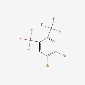 molecular formula C8H2Br2F6 B14860214 1,2-Dibromo-4,5-bis(trifluoromethyl)benzene 