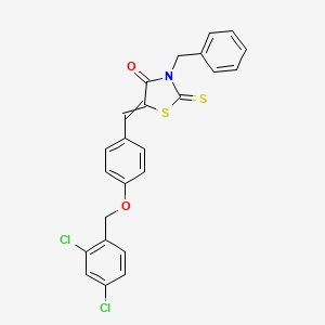 3-Benzyl-5-((4-((2,4-dichlorobenzyl)oxy)phenyl)methylene)-2-thioxo-1,3-thiazolan-4-one