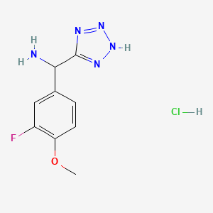 (3-Fluoro-4-methoxyphenyl)(1H-1,2,3,4-tetraazol-5-yl)methylamine hydrochloride