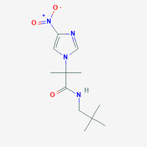 molecular formula C12H20N4O3 B14860225 2-methyl-N-neopentyl-2-(4-nitro-1H-imidazol-1-yl)propanamide 