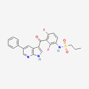 N-[2,4-difluoro-3-(5-phenyl-1H-pyrrolo[2,3-b]pyridine-3-carbonyl)phenyl]propane-1-sulfonamide