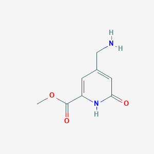 molecular formula C8H10N2O3 B14860256 Methyl 4-(aminomethyl)-6-hydroxypyridine-2-carboxylate 