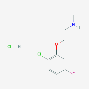 molecular formula C9H12Cl2FNO B1486027 N-[2-(2-Chloro-5-fluorophenoxy)ethyl]-N-methylamine hydrochloride CAS No. 2208273-16-7