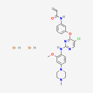 N-[3-[5-chloro-2-[2-methoxy-4-(4-methylpiperazin-1-yl)anilino]pyrimidin-4-yl]oxyphenyl]prop-2-enamide;dihydrobromide