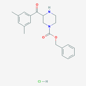 Benzyl 3-(3,5-dimethylbenzoyl)-1-piperazinecarboxylate hydrochloride