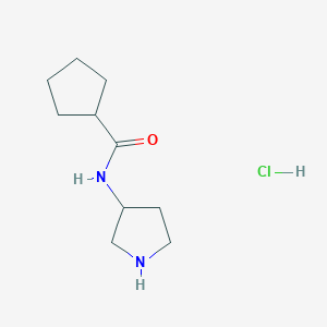 molecular formula C10H19ClN2O B1486031 N-(3-Pyrrolidinyl)cyclopentanecarboxamide hydrochloride CAS No. 2206970-82-1