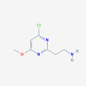 molecular formula C7H10ClN3O B14860318 2-(4-Chloro-6-methoxypyrimidin-2-YL)ethan-1-amine 