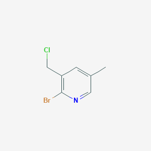 molecular formula C7H7BrClN B14860326 2-Bromo-3-(chloromethyl)-5-methylpyridine 