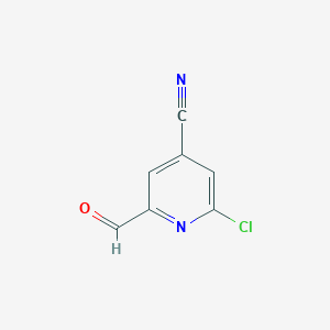 molecular formula C7H3ClN2O B14860427 2-Chloro-6-formylisonicotinonitrile 