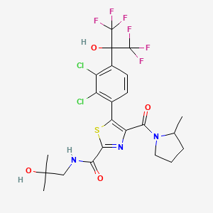 (R)-5-(2,3-Dichloro-4-(1,1,1,3,3,3-hexafluoro-2-hydroxypropan-2-yl)phenyl)-N-(2-hydroxy-2-methylpropyl)-4-(2-methylpyrrolidine-1-carbonyl)thiazole-2-carboxamide