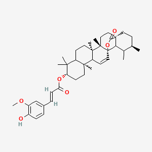 [(1S,4S,5R,10S,13S,17S,19S,20R)-4,5,9,9,13,19,20-heptamethyl-23-oxo-24-oxahexacyclo[15.5.2.01,18.04,17.05,14.08,13]tetracos-15-en-10-yl] (E)-3-(4-hydroxy-3-methoxyphenyl)prop-2-enoate