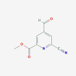 Methyl 6-cyano-4-formylpyridine-2-carboxylate