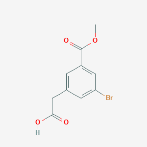 molecular formula C10H9BrO4 B14860490 [3-Bromo-5-(methoxycarbonyl)phenyl]acetic acid 