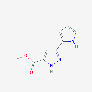 molecular formula C9H9N3O2 B14860520 Methyl 3-(1h-pyrrol-2-yl)-1h-pyrazole-5-carboxylate 