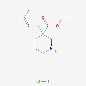 Ethyl 3-(3-methyl-2-butenyl)-3-piperidinecarboxylate hydrochloride