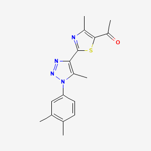 1-{2-[1-(3,4-dimethylphenyl)-5-methyl-1H-1,2,3-triazol-4-yl]-4-methyl-1,3-thiazol-5-yl}ethanone