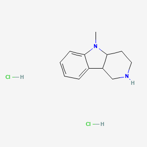 molecular formula C12H18Cl2N2 B1486059 5-Methyl-2,3,4,4a,5,9b-hexahydro-1H-pyrido[4,3-b]indole dihydrochloride CAS No. 2203071-10-5