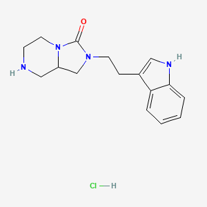 molecular formula C16H21ClN4O B1486062 2-[2-(1H-Indol-3-yl)ethyl]hexahydroimidazo[1,5-a]pyrazin-3(2H)-one hydrochloride CAS No. 2205503-57-5