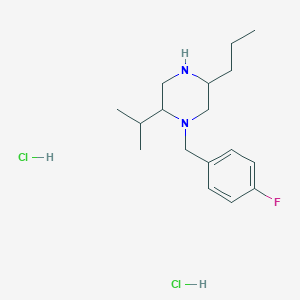 molecular formula C17H29Cl2FN2 B1486063 1-(4-Fluorobenzyl)-2-isopropyl-5-propylpiperazine dihydrochloride CAS No. 2205384-41-2