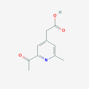 (2-Acetyl-6-methylpyridin-4-YL)acetic acid