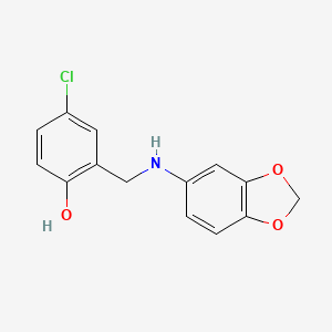 2-[(1,3-Benzodioxol-5-ylamino)methyl]-4-chlorophenol