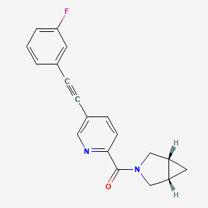 [(1R,5S)-3-azabicyclo[3.1.0]hexan-3-yl]-[5-[2-(3-fluorophenyl)ethynyl]pyridin-2-yl]methanone