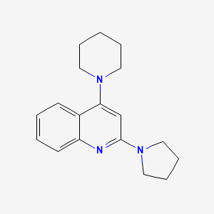 molecular formula C18H23N3 B14860728 4-(Piperidin-1-yl)-2-(pyrrolidin-1-yl)quinoline 