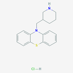 molecular formula C18H21ClN2S B1486074 10-(3-Piperidinylmethyl)-10H-phenothiazine hydrochloride CAS No. 2206264-84-6