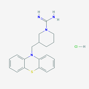 molecular formula C19H23ClN4S B1486078 3-(10H-Phenothiazin-10-ylmethyl)-1-piperidinecarboximidamide hydrochloride CAS No. 2203070-83-9