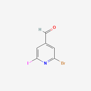 2-Bromo-6-iodoisonicotinaldehyde