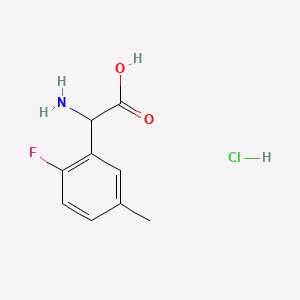 2-Amino-2-(2-fluoro-5-methylphenyl)acetic acid;hydrochloride